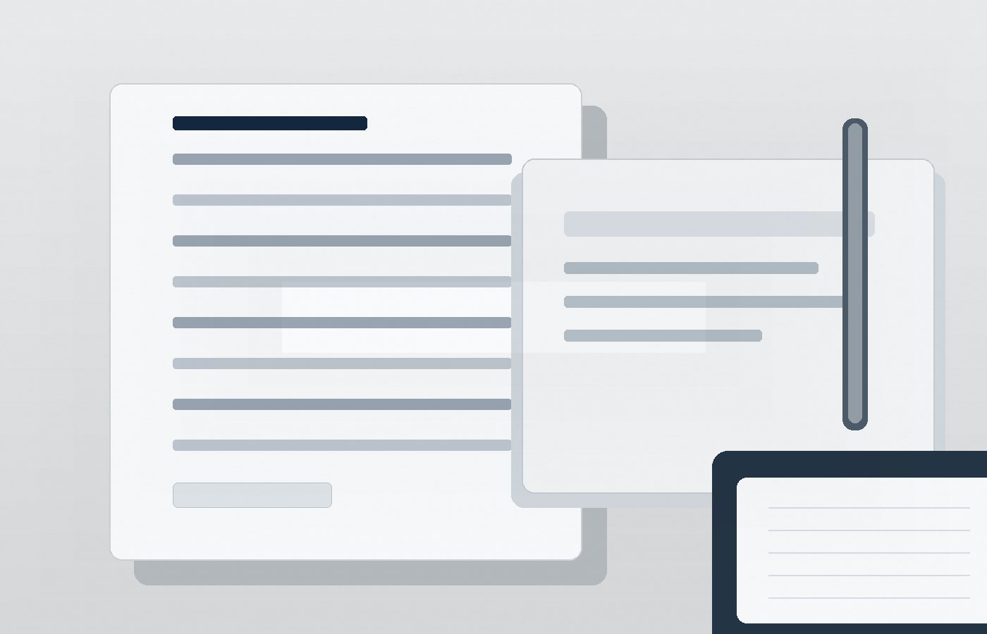 Professional documents arranged for attorney support work